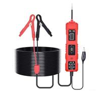 6-24V Car Circuit Tester with Digital Display for Electrical System Testing, 4.5m Cable, Short Circuit Protection, Red ABS Tool for Automotive Vol(RED)