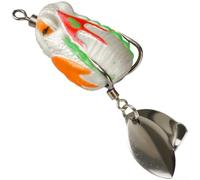 6.2cm Realistic Frog Lure with Dual Bionics Sequin Effect and 45 Degree Entry Angle for Reliable For Bass and Blackfish Results (White)