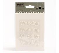 6.2cm Wedding - Self Adhesive Pearl Gem Craft Sticker (4 Pieces)