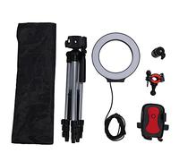 6.2in Dimmable LED Ring Light, Photography Fill Light with Tripods and Mobile Phone Holder, Adjustable Brightness for Makeup Video Studio, Aluminum Alloy Frame for Durability, USB