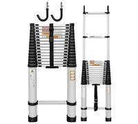 6.2M/20.3FT Multi Step Aluminium Ladder Telescopic Ladder, Extendable Loft Ladders Portable Telescoping Ladder Foldable Steps Ladder with EN131 Standard for RV Loft