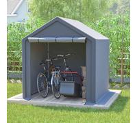 Birchtree 6.2X5.6Ft Garden Waterproof Anti-Uv Storage Tent Bike Shed Steel Zipper Door