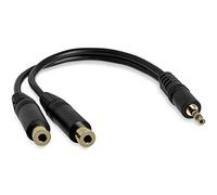 StarTech.com 6in Stereo Splitter Cable - 3.5mm Male to 2x 3.5mm Female