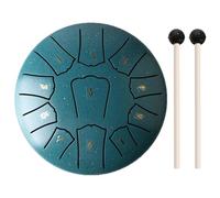 6/3 Inch 11/6 Notes Mini Handpan Drum Finger Picks Percussion Instruments Sound Healing Steel Tongue Drum for Meditation Yoga Steel Handpan Drum Instrument(11 Notes Green)