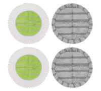 6.3 inch Electric Mop Pads Replacement for Vmai Alfabot Qimedo Idoo Eous Bi-ssell Electric Spin Mop: Round Spinwave Spin Wave Mop Pad, Microfiber Soft Scrubber Mop Pads for Floor Cleaning (4 Pack)