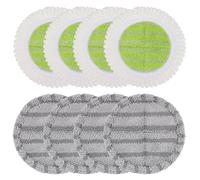 6.3 inch Electric Spin Mop Pads Compatible with Vmai Alfabot Qimedo Idoo Eous Bi-ssell Electric Corldess Spin Mop, Round Spin Mop Replacement Pad Microfiber Scrubber Refill for Floor Cleaning (8 Pack)