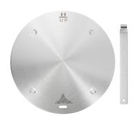 6.3 Inch Heat Diffuser Plate, Stainless Steel and Aluminum Cooking Induction Adapter Simmer Plate for Electric Gas Glass Cooktop Hob Ring, Induction Cooktop Converter Plate with Handle