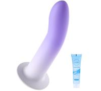 6.3 Inch Silicone Realistic Cute Small Dildo Beginner, Lavender G-spot Prostate Slim Strap on Dildo with Strong Suction Cup, Fantasy Mini Thin Dildos Without Balls Adult Sex Toys for Gay Men Women