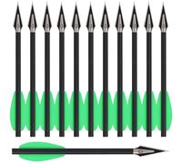 6.3" Mini Crossbow Bolts Carbon Crossbow Arrows with Sharp Broadhead Tips Hunting Arrows Pistol Crossbow Bolts for 50-80lbs Mini Crossbow Precision Target Practice Hunting Shooting (12pcs green)