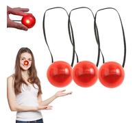 6/3 Pcs Red Nose, Light Up Red Clown Nose,Funny Glowing Red Nose with Elastic Band, Blinking Red Nose, Carnival Party Dress Up Decoration for Kids & Adults (3Pcs)