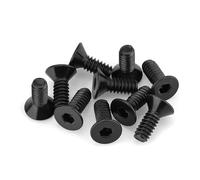 #6-32 x 1/2" Flat Head Socket Head Cap Screws Black, 304 Stainless Steel 18-8, Black Finish, Countersunk Hex Drive Machine Screws, 100-pack