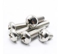 #6-32 x 1/2 Phillips Pan Head Machine Screws,Stainless Steel,Full Thread,Right Hand,Pack of 100