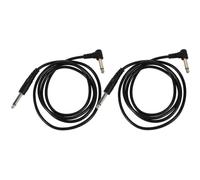 6.35 mm guitar patch cable, 2 pieces, 1.5 m, straight to right-angle