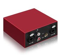 6.35&XLR 1/4″TRS RCA 3.5mm AUX Input Output Multi Channels Ground Loop Noise Isolator Gold Coating Audio Hum Eliminator Speaker Noise Filter Aluminum Shell HIFI Stereo Audio Player (Red)