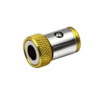 6.35mm (1/4") Alloy Steel Magnetic Bit Holder | Anti-Corrosion Magnetizer Drill & Screwdriver Head with High-Retention Rare Earth Magnetic Ring & Instant Demagnetization Function(Yellow 1pc)