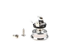 6.35mm 1/4" Male Guitar Jack Jackplate Replacement Part Electric Chrome Plate Holder Plate