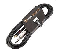 6.35mm 1/4" Mono Jack Plug to RCA Phono Audio Lead Signal Patch Cable (3m)