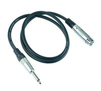 6.35mm 1/4" Mono Jack Plug to XLR Female Socket Lead - Microphone Signal Cable (1M Length)