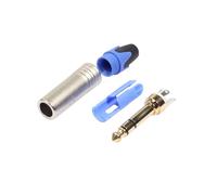 6.35mm 1/4" stereo plug connector is perfect for custom length microphone speaker cables and is soldered type