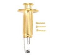6.35mm Electric Guitar Mono Endpin Output Jack, Brass Allo Strap Button Jack Socket, EQ Equalizer Output Socket, Connection Port for Acoustic Electric Guitars (Gold)