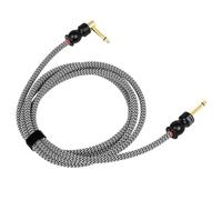 6.35mm Guitar Cable Keyboard Cord, 1/4 Inch Straight to Right Angles Leads Instrument Cable Noiseless Sound Amps
