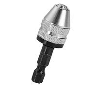 6.35mm Hex Shank Drill Chuck Adapter Converter Multi Function Three Jaw Collet for Power Tools DIY Project Craft Manufacturing Aluminum Alloy Carbon Steel 4 Models Optional (H01334)