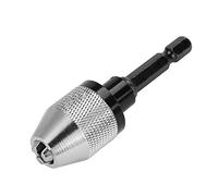 6.35mm Hex Shank Drill Chuck Adapter Converter Multi Function Three Jaw Collet for Power Tools DIY Project Craft Manufacturing Aluminum Alloy Carbon Steel 4 Models Optional (H01554)