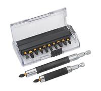 6.35MM HEX Shank Mixed Impact Torsion Screwdriver BIT Set, S2 Steel Blades, Suitable for Power Screwdrivers with Impact Mode, 14 in Pack