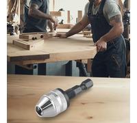 6 35mm Hex Shank Quick Change Keyless Drill Bit Chuck Adapter Suitable for Various Tools Including Electric Grinder Nail and Engraving Machines (0.3-3.6mmS)