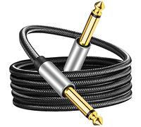6.35mm Instrument Cable Unbalanced jack Guitar Patch Cords for Speaker 1.8M, Black