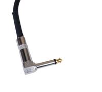 6.35mm Male to Male Shielded Guitar Effects Pedal Connection Cable, 15cm/30cm/50cm, for Electric Guitar, Bass, and Drum