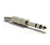 kenable 6.35mm METAL Stereo Jack Plug & Strain Relief Solder End