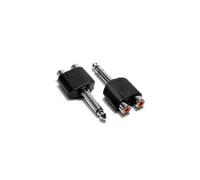 6.35mm Mono Male to 2 RCA Female Adapter 1/4" Plug Phono Socket Converter