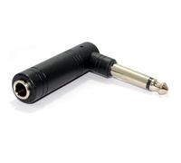 kenable 6.35mm Mono Right Angled Jack Plug To 6.35mm Mono Jack Socket Adapter