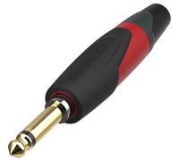 6.35mm Professional Mono Jack Plug, SlientPLUG, Black and Red - NP2XX-SILENT