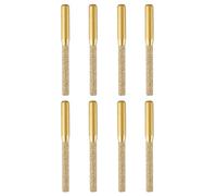 6.35mm Shank Diamond Router Bit, 8PCS Golden Brazed Straight Profile Wheel Router Bits, Straight Brazed Shank Tool For Quartz Stone Marble Seam Edge Profiling/Cutting Rotary Tool