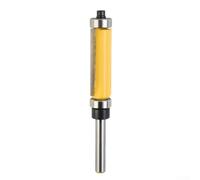 6.35mm Shank Double Bearing Straight Router Bit Solid Hardened Steel Body with CNC-Ground Carbide Tip for Precision Woodworking Milling Trimming Cutter for Carving Drawers(38mm)
