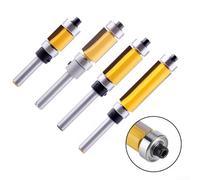 6 35MM Shank Trimming Cutter for Woodworking Reliable Double Bearing Router Bit (20mm )