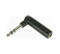 6.35mm Stereo Jack Plug to Socket Right Angled Adapter 1/4" 90 Degree Headphone