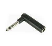 Pro - 6.35mm Stereo Jack Plug to Socket Right Angled Adapter - ¼” 90 Degree Headphone - Quality Guitar/Instrument/Keyboard - Amp - Loops
