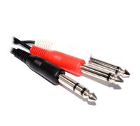 6.35mm Stereo Jack Plug to Twin 6.35mm Mono Jack Plugs Splitter 6m