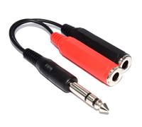 kenable 6.35mm Stereo Jack Plug to Twin 6.35mm Mono Sockets 15cm