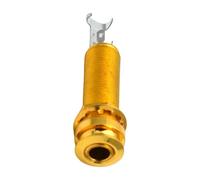 6.35mm Stereo Output Split Endpin Connector Fit Amplifier-Ready Metal Housing Guitar Upgrade Electric Guitar Tailpiece Jacks