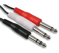 6.35mm Stereo to 2x Mono 1/4" Jack Splitter 1 to 2 Audio Cable 0.5m 1m 2m 3m 6m (0.5 metre)
