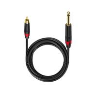 6.35mm To RCA Cable For Speaker Guitar Mixers Hifi Stereo Audio Connector 1/2/3/5/10 Meters Long TS 6.5mm Phono Jack 4N OFC Wire(1 to 1,3m)