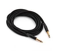 6.35mm TS Jack - 6.35mm TS Jack Braided Pro Cable 6m