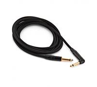 6.35mm TS Jack - 6.35mm TS Jack Braided Right Angled Pro Cable 3m