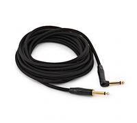 6.35mm TS Jack - 6.35mm TS Jack Braided Right Angled Pro Cable 6m