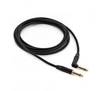 6.35mm TS Jack - 6.35mm TS Jack Right Angled Pro Cable 3m