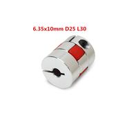 6.35x10mm Aluminum Flexible Spider Shaft Coupling CNC Stepper Motor Coupler Connector OD25mm x L30mm